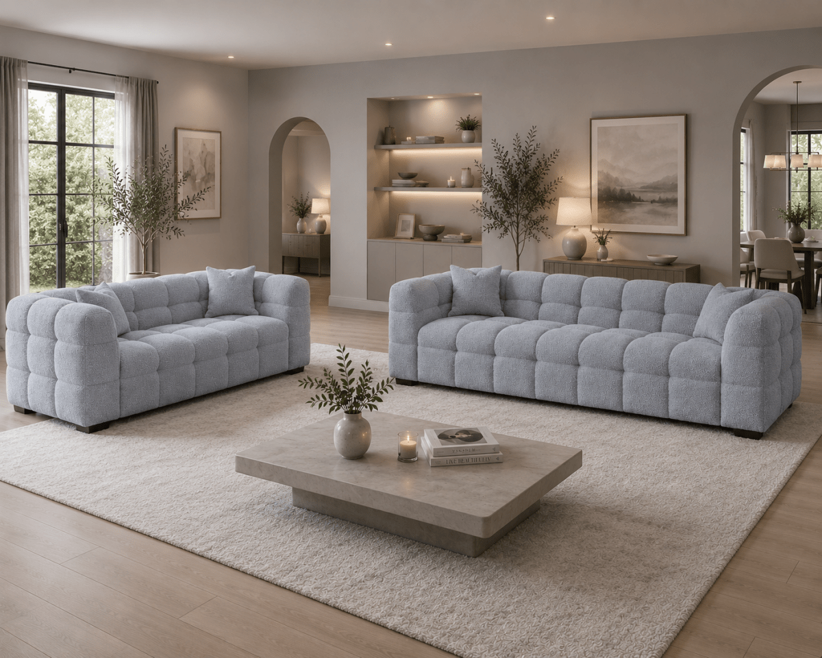 Tribeca Bubble Sofa in Oatmeal – 3 & 4 Seater Bubble Sofa | Comfort Furniture