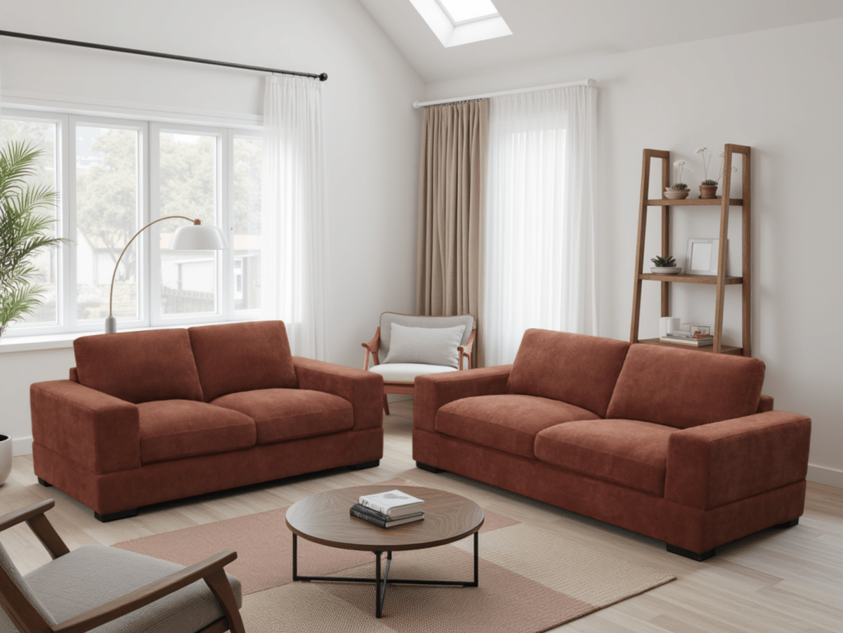 Westminster Sofa Berry Red 3+2 Set - Comfort Furniture