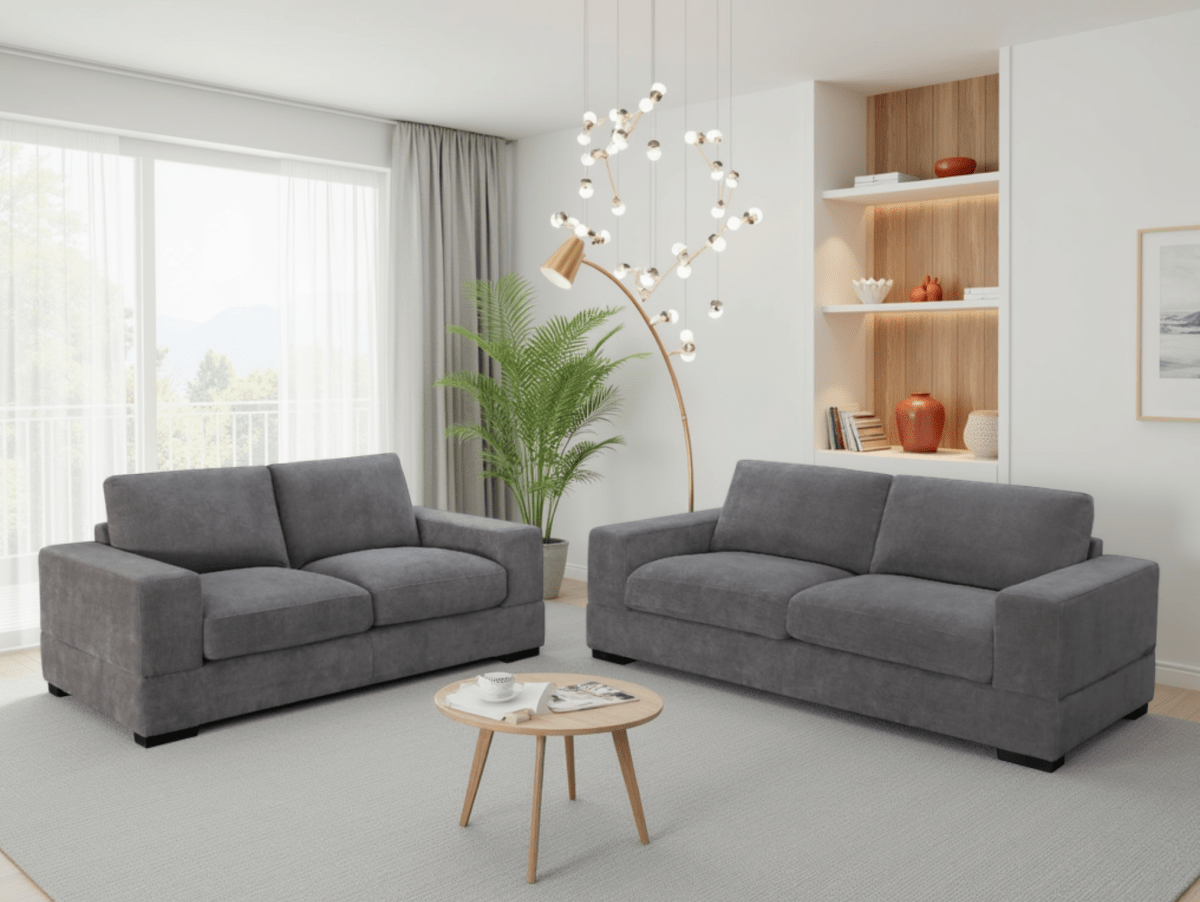Westminster Sofa Grey 3+2 Set - Comfort Furniture