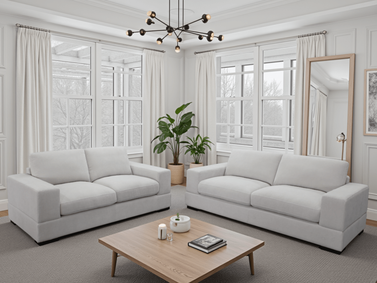 Westminster Sofa Ivory 3+2 Set - Comfort Furniture