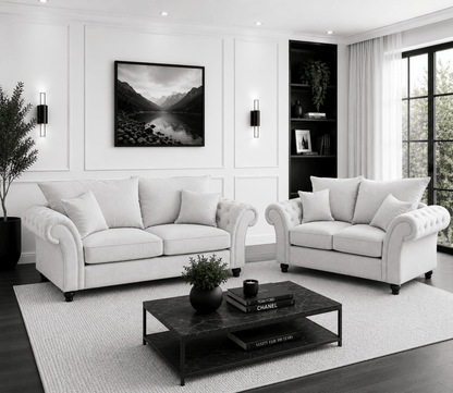Windsor Sofa Set Collection in Cream – 3+2, 4 Seater & Armchair | Comfort Furniture