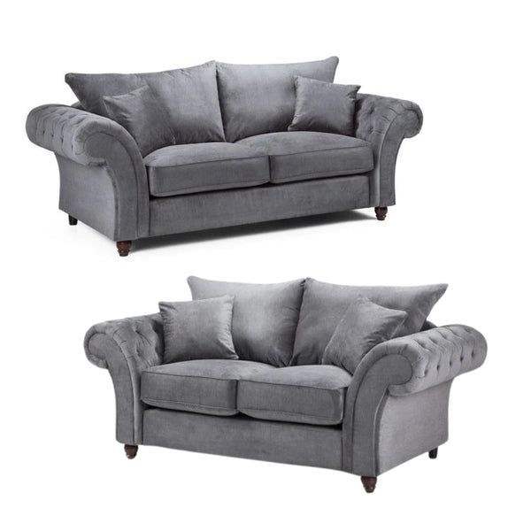 Windsor Sofa Set Cream – 3 Seater Sofa with Rolled Arms | Comfort Furniture