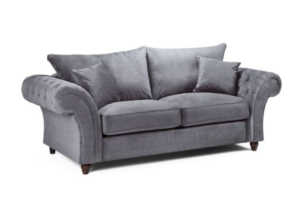 Windsor Sofa Set – Full Living Room View in Cream | Comfort Furniture