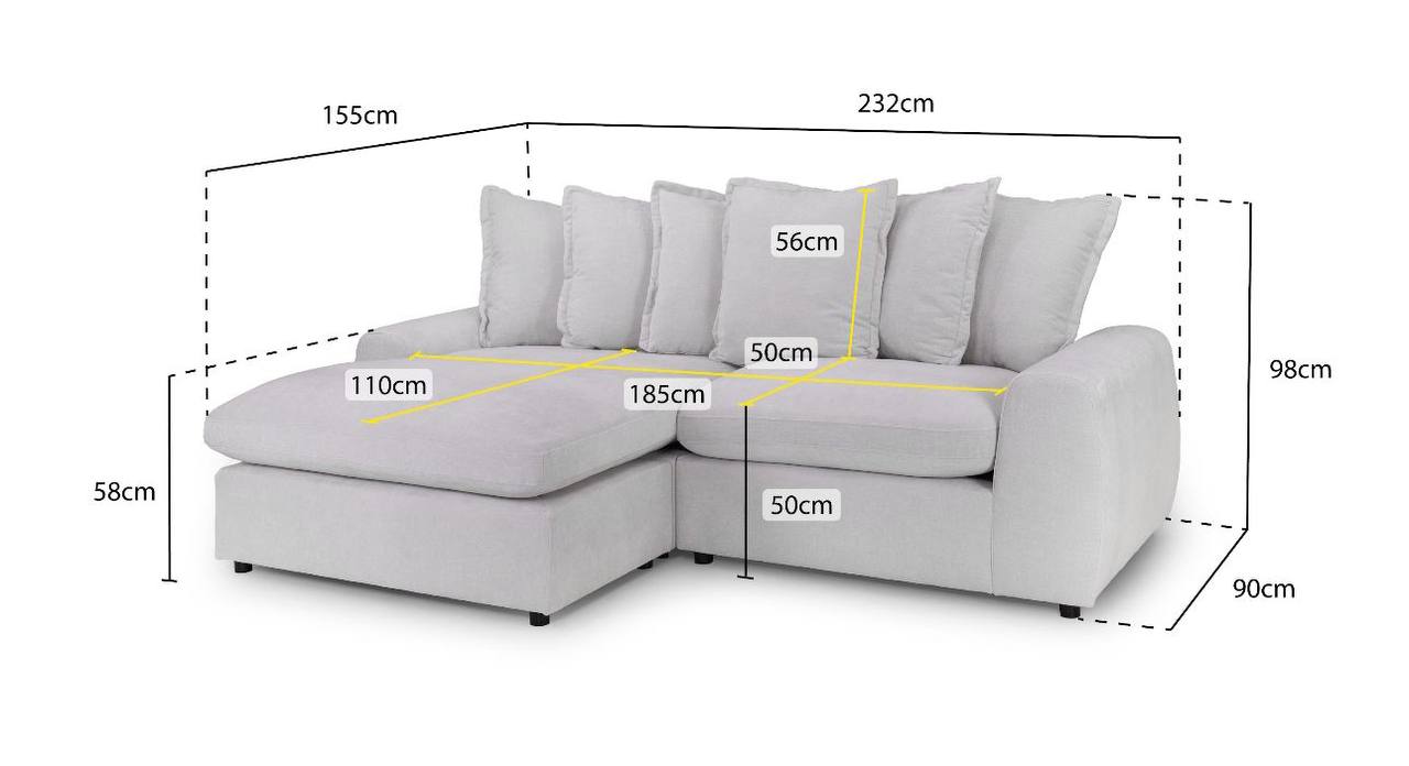 Winnie Universal Corner Sofa with Footstool - Comfort Furniture
