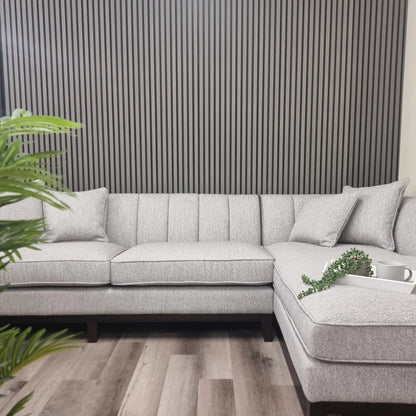 WPC Wood Effect Slatted Wall Panels (14 Panels/Box) - Comfort Furniture