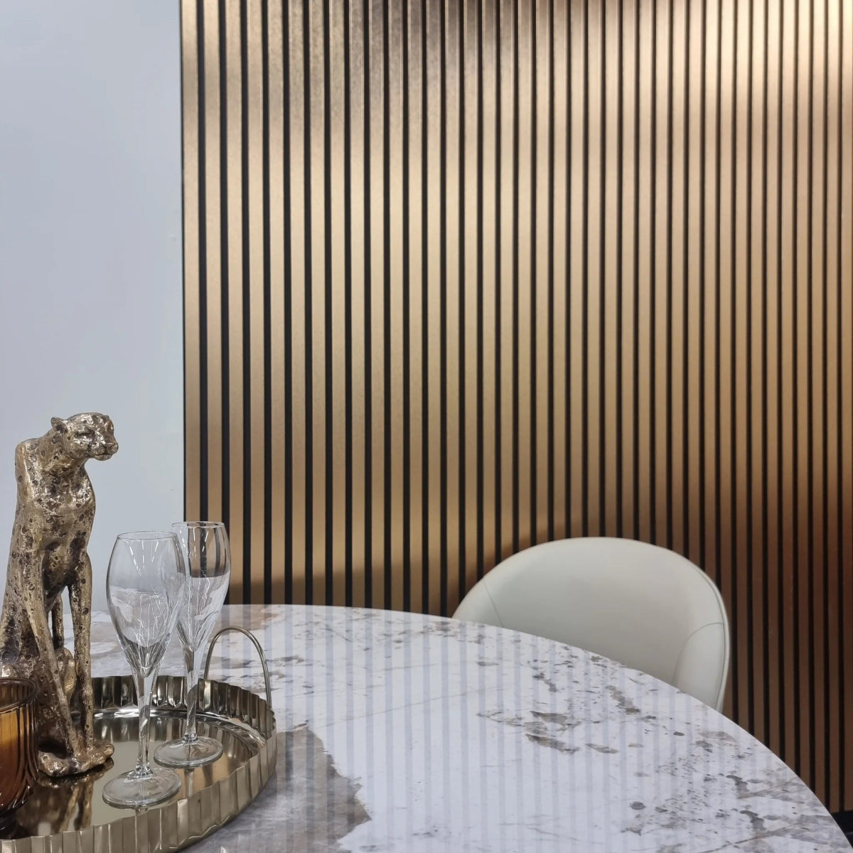 WPC Wood Effect Slatted Wall Panels (14 Panels/Box) - Comfort Furniture