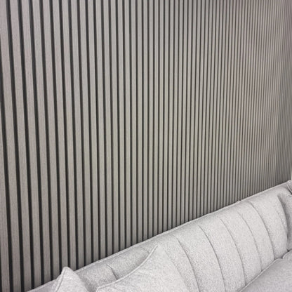 WPC Wood Effect Slatted Wall Panels (14 Panels/Box) - Comfort Furniture