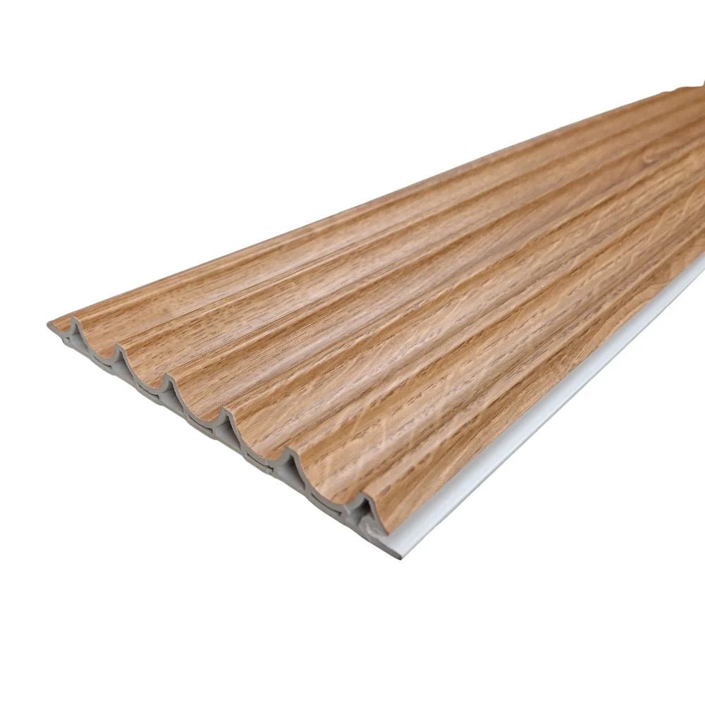 WPC Wood Effect Wave Style Wall Panels (10 Panels/Box) - Comfort Furniture